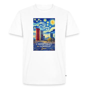 L Hospitalet de Llobregat Spain - Men's Premium Organic T-Shirt - white - Front - Nico (187cm)