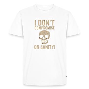 Je ne fais pas de compromis sur la santé mentale, crâne - T-shirt Premium bio Homme - blanc - Devant - Nico (187cm)