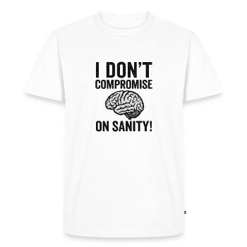 Aucun compromis sur la santé mentale - T-shirt Premium bio Homme - blanc - Devant - Nico (187cm)