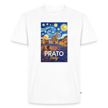 Prato, Italy. - Men's Premium Organic T-Shirt - white - Front - Nico (187cm)