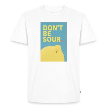Ne soyez pas amer : design drôle d’affiche citron - T-shirt Premium bio Homme - blanc - Devant - Nico (187cm)