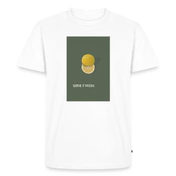 Serve It Fresh Tennis Lemons Design - Men's Premium Organic T-Shirt - white - Front - Nico (187cm)