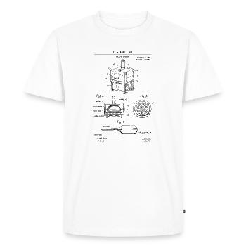 Pizza Oven Patent Blueprint  - Men's Premium Organic T-Shirt - white - Front - Nico (187cm)