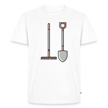 Shovel icon - Men's Premium Organic T-Shirt - white - Front - Nico (187cm)