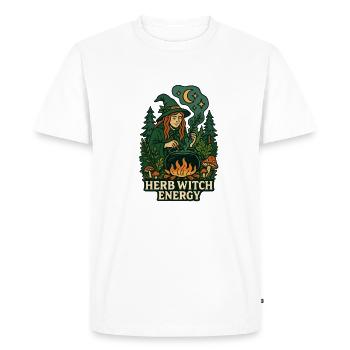 Sort d’Énergie de la Sorcière de la Forêt - T-shirt Premium bio Homme - blanc - Devant - Nico (187cm)