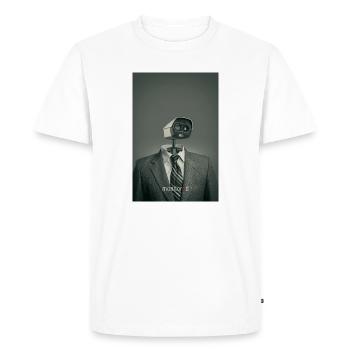 Affiche de surveillance minimale surveillée - T-shirt Premium bio Homme - blanc - Devant - Nico (187cm)