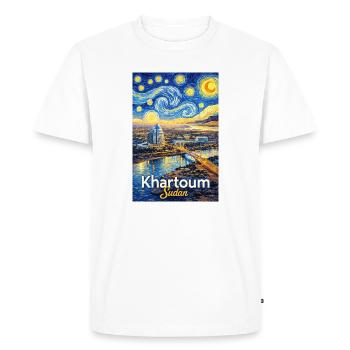 Style Rêve de la Skyline de Khartoum - T-shirt Premium bio Homme - blanc - Devant - Nico (187cm)