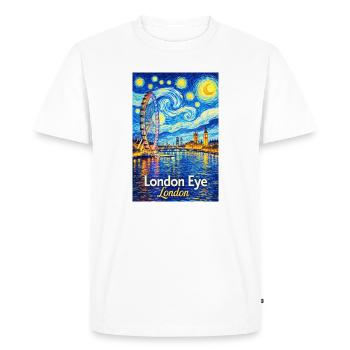 London Eye at Starry Night - Men's Premium Organic T-Shirt - white - Front - Nico (187cm)