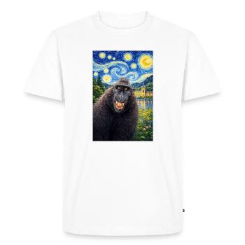 Nuit étoilée de Macaque - T-shirt Premium bio Homme - blanc - Devant - Nico (187cm)