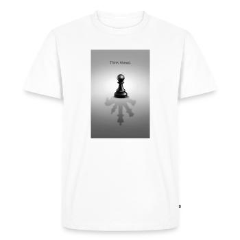 Think Ahead Minimal Mindset Design - Men's Premium Organic T-Shirt - white - Front - Nico (187cm)