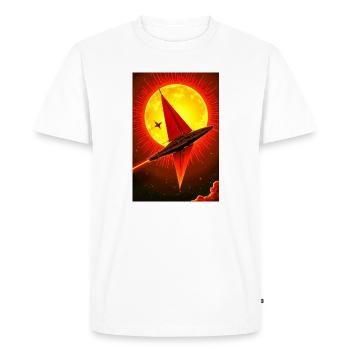 Paysages spatiaux rétro-futuristes, esthétique des années 1960 - T-shirt Premium bio Homme - blanc - Devant - Nico (187cm)