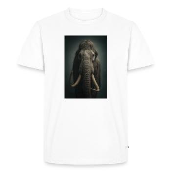 Éléphant d’ivoire nocturne - T-shirt Premium bio Homme - blanc - Devant - Nico (187cm)