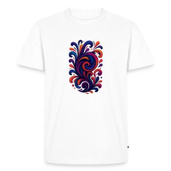 Colorful Swirl - Men's Premium Organic T-Shirt - white - Front - Nico (187cm)