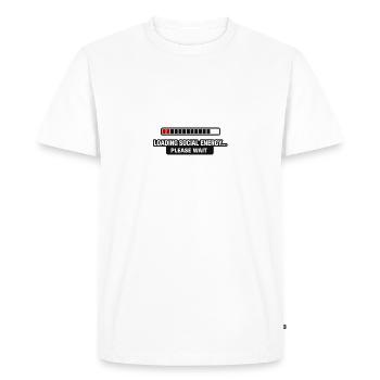 Chargement de l’énergie sociale - T-shirt Premium bio Homme - blanc - Devant - Nico (187cm)