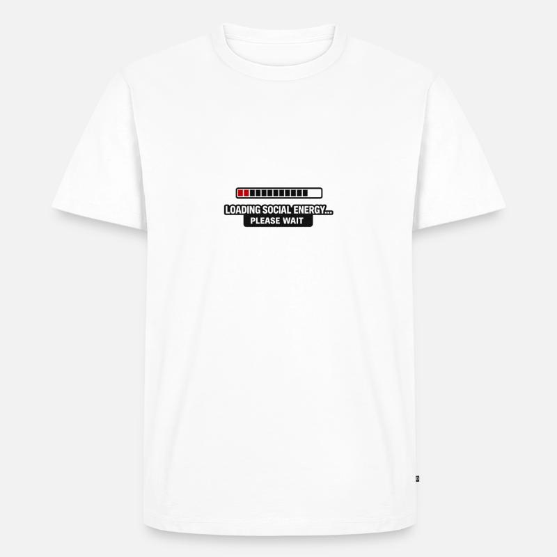 Soziale Energie wird geladen - Männer Premium Bio T-Shirt - Weiß
