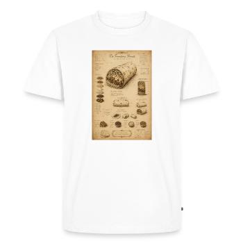 Vintage Burrito Blueprint - Men's Premium Organic T-Shirt - white - Front - Nico (187cm)