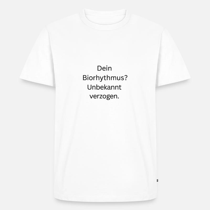 Biorthythmus - Männer Premium Bio T-Shirt - Weiß
