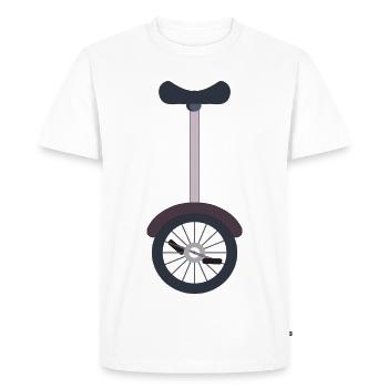 Unicycle monocycle - T-shirt Premium bio Homme - blanc - Devant - Nico (187cm)