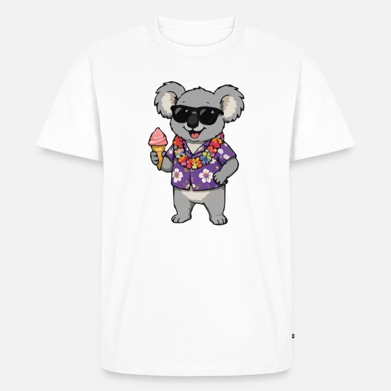 Koala Hawaii Eis - Männer Premium Bio T-Shirt - Weiß