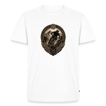 Art runique nordique pour VTT - T-shirt Premium bio Homme - blanc - Devant - Nico (187cm)