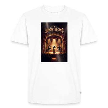 Le début de l’émission - T-shirt Premium bio Homme - blanc - Devant - Nico (187cm)