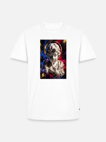 Cherubische Graffiti-Statue - Männer Premium Bio T-Shirt - Weiß