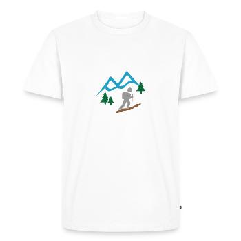 J'peux pas j'ai rando - T-shirt Premium bio Homme - blanc - Devant - Nico (187cm)