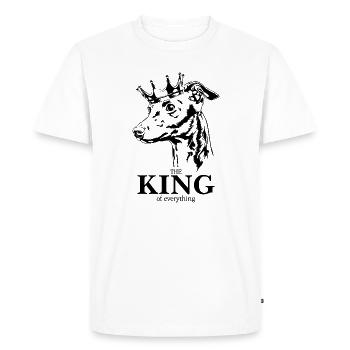Lévrier italien Roi de tout Chiens - T-shirt Premium bio Homme - blanc - Devant - Nico (187cm)