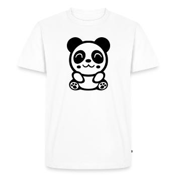 Panda Bear (ours panda) 02.0 - T-shirt Premium bio Homme - blanc - Devant - Nico (187cm)
