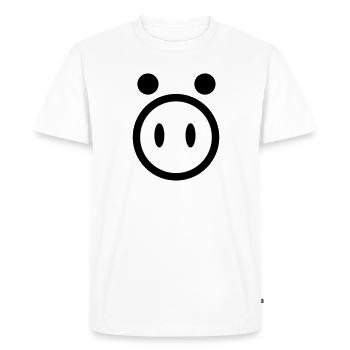 porc - T-shirt Premium bio Homme - blanc - Devant - Nico (187cm)