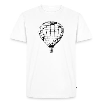 Ballon géométrique à air chaud - T-shirt Premium bio Homme - blanc - Devant - Nico (187cm)