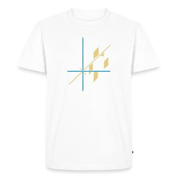 coordinate system. x-y-z axes. cube. - Men's Premium Organic T-Shirt - white - Front - Nico (187cm)