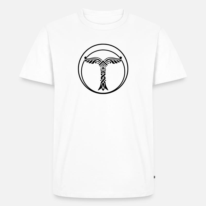 Irminsul avec Valknut - T-shirt Premium bio Homme - blanc
