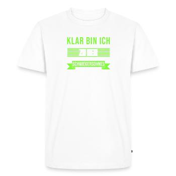 Awkward core competence of son-in-law Motive - Men's Premium Organic T-Shirt - white - Front - Nico (187cm)