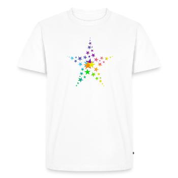 Étoiles étoiles colorées beaucoup d’étoiles - T-shirt Premium bio Homme - blanc - Devant - Nico (187cm)