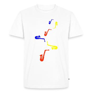 Instrument de trompette - T-shirt Premium bio Homme - blanc - Devant - Nico (187cm)
