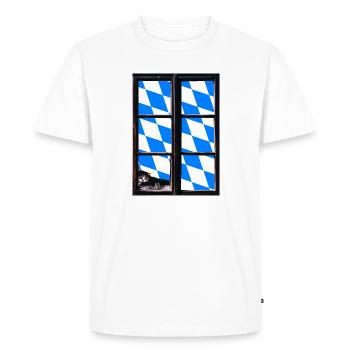 Bavaria Flag Used Look Bavarian Flag Vintage - Men's Premium Organic T-Shirt - white - Front - Nico (187cm)