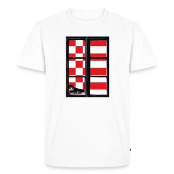 Drapeau de Brême Drapeau de Brême - T-shirt Premium bio Homme - blanc - Devant - Nico (187cm)