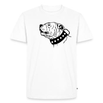 americanstaffy2a - T-shirt Premium bio Homme - blanc - Devant - Nico (187cm)