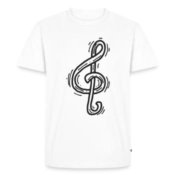 Note de musique joyeuse - T-shirt Premium bio Homme - blanc - Devant - Nico (187cm)