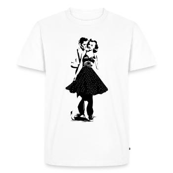 Dance partner - Men's Premium Organic T-Shirt - white - Front - Nico (187cm)