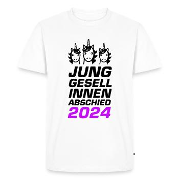 Bachelorette Party 2024 Unicorn - Men's Premium Organic T-Shirt - white - Front - Nico (187cm)