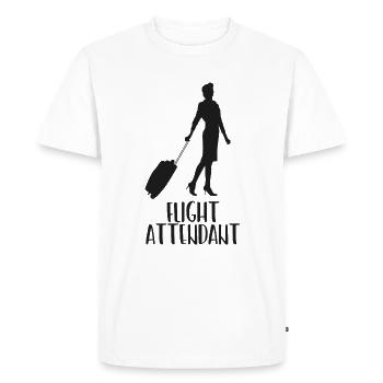 Hôtesse de l'air hôtesse de l'air - T-shirt Premium bio Homme - blanc - Devant - Nico (187cm)
