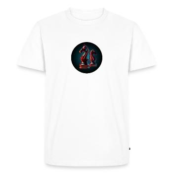 Méfiez-vous des Horsies ! - T-shirt Premium bio Homme - blanc - Devant - Nico (187cm)