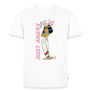 Asterix & Obelix - Kleopatra Just Angry - Men's Premium Organic T-Shirt - white - Front - Nico (187cm)