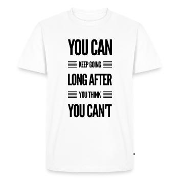 Vous pouvez continuer - T-shirt Premium bio Homme - blanc - Devant - Nico (187cm)