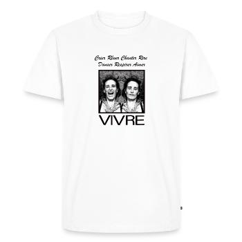 VIVRE Black - T-shirt Premium bio Homme - blanc - Devant - Nico (187cm)