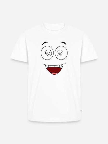 Crazyface - Männer Premium Bio T-Shirt - Weiß