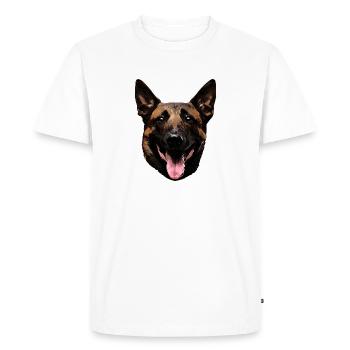 Malinois - T-shirt Premium bio Homme - blanc - Devant - Nico (187cm)