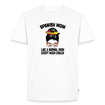 Spanish Mom Like A Normal Mom Mother's Day 2024 - T-shirt Premium bio Homme - blanc - Devant - Nico (187cm)